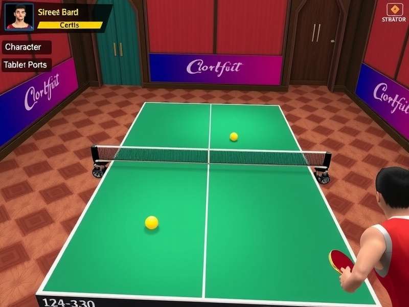 Forehand Force gameplay screenshot showing table tennis action